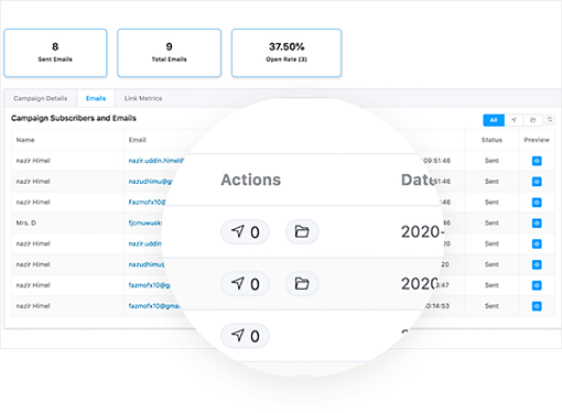 Fluent CRM lets you track your campaign from within WordPress