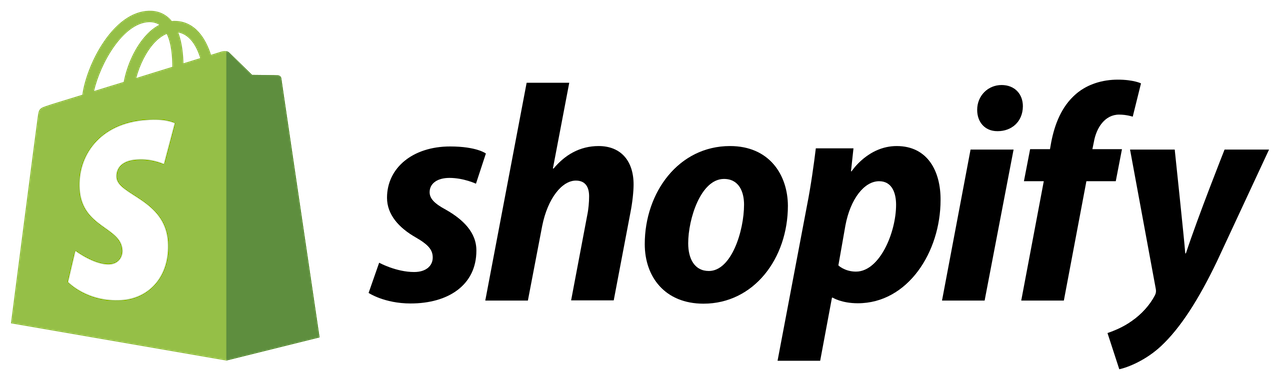 Shopify logo on a clear background